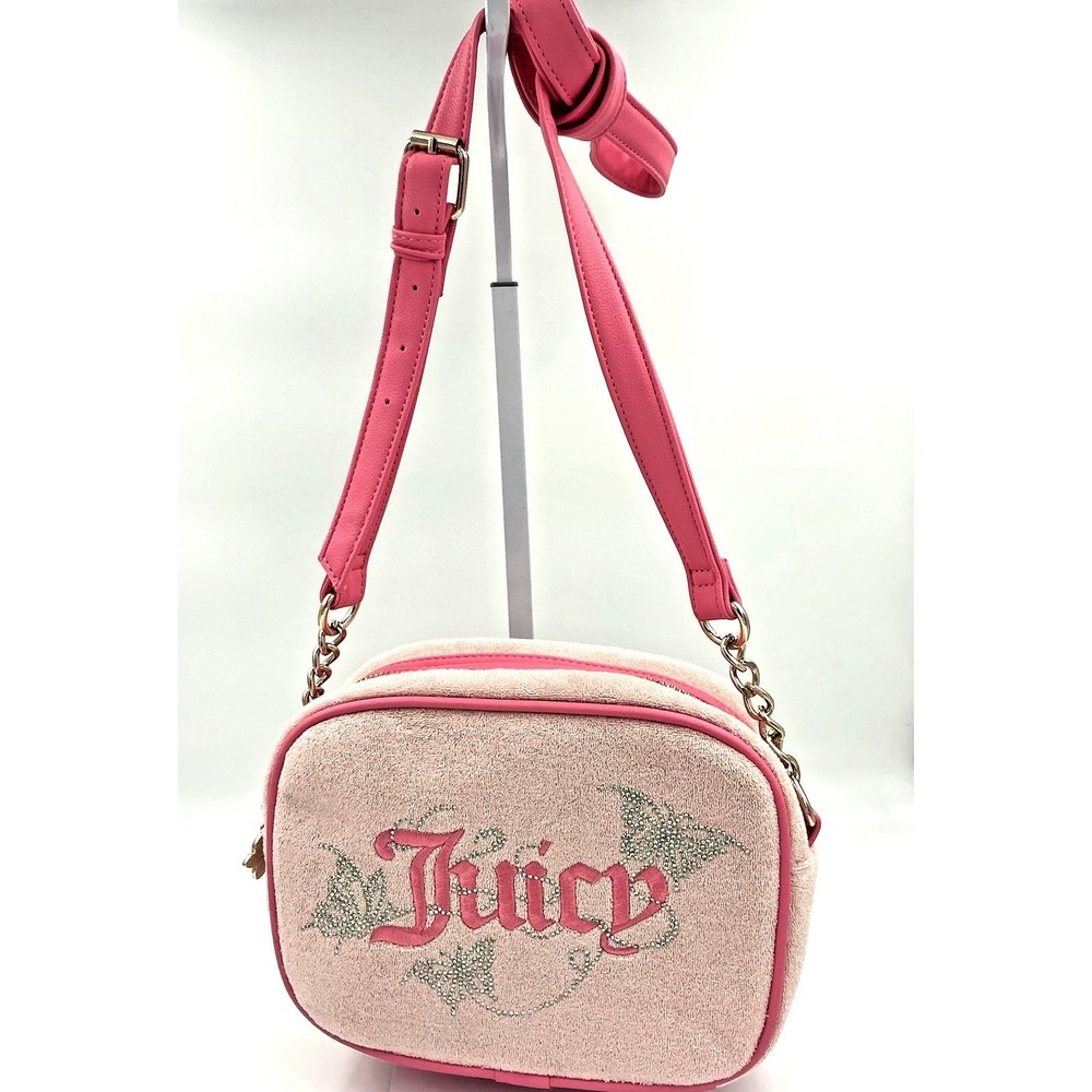 Juicy Couture Wingin It Crossbody Camera Bag Butterfly Design Pink Diamond NWT